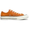 1970-tals OrangeBitte Retro Turn Fur Low Top Snygga kanvaskor Orange