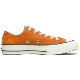 1970-tals OrangeBitte Retro Turn Fur Low Top Snygga kanvaskor Orange