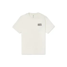 Alfabetlogotyptryck Retro Casual Kortärmad Krämgul