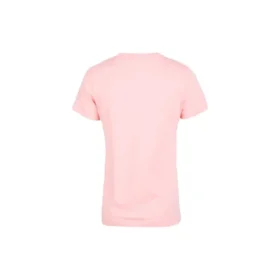 Alfabetmönstertryck Rund hals Kortärmad Rosa