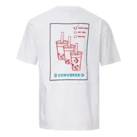 Applikation kortärmad T-shirt unisex vit
