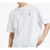 Applikation kortärmad T-shirt unisex vit