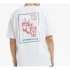 Applikation kortärmad T-shirt unisex vit