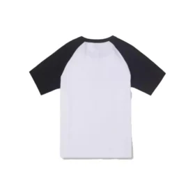 Baseball-T-shirt med logotyp, asiatiska storlekar, ”Vit Svart”