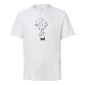 Basket-T-shirt med tryck ”Vit”