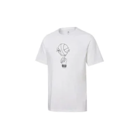 Basket-T-shirt med tryck ”Vit”
