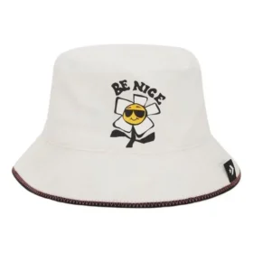 Be Nice Chambray Bucket Hat ”Egret”