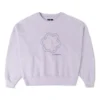 Blommig tröja med rund hals, asiatiska storlekar ”Lilac”