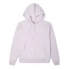 Broderad enfärgad hoodie i lila