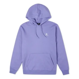 Broderad Star Chevron-hoodie i pullovermodell, asiatiska storlekar ”Lila”