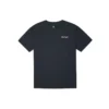 Broderad T-shirt med alfabettryck, lös passform, rund hals och korta ärmar, svart