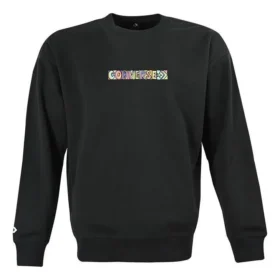 Broderad Workmark Fleece Crew Asiatisk storlek ”Svart”