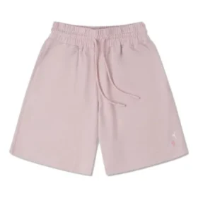 Broderade shorts med dragsko och blommönster Asiatisk storlek ”Pink”