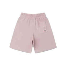 Broderade shorts med dragsko och blommönster Asiatisk storlek ”Pink”