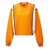 Capsule Series kontrastfärgade sömmar rundhalsad tröja orange