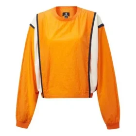 Capsule Series kontrastfärgade sömmar rundhalsad tröja orange