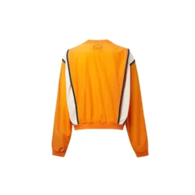 Capsule Series kontrastfärgade sömmar rundhalsad tröja orange