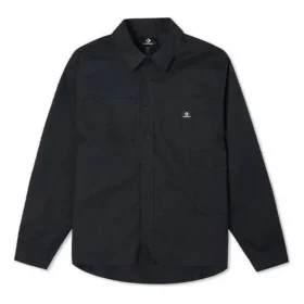 Carpenter Pocket Button Down Long Sleeve Shirt Asia Sizing ”Black”