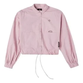 Casual skjortjacka med liten logotyp Rosa Lila