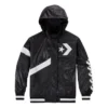 Casual Sports Logo Hooded Jackor Svart
