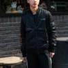 Casual Sports Stand Collar Jackor Asia Sizing ”Black”