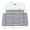 Casual Stripe Crew Sweater Asia Sizing ”Vit Svart”