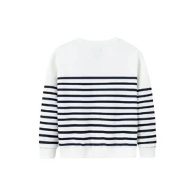 Casual Stripe Crew Sweater Asia Sizing ”Vit Svart”