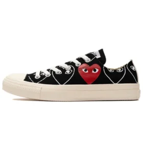 CDG x Converse Chuck Taylor All Star Multi Heart Black ”White Red”
