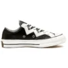 Chuck 1970-tal Mission-V Low Top Vit med ojämna ränder ”Black White”