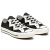 Chuck 1970-tal Mission-V Low Top Vit med ojämna ränder ”Black White”