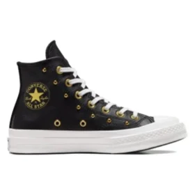 Chuck 70 Hi ”Black White Gold Metallic”