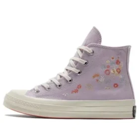 Chuck 70 High ”Broderat blommönster – Pale Amethyst”