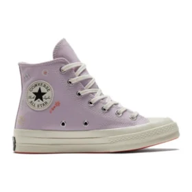 Chuck 70 High ”Broderat blommönster – Pale Amethyst”