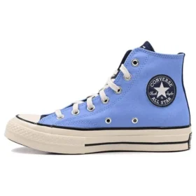 Chuck 70 High Letterman ”Lt. Blue Navy Egret”