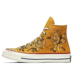 Chuck 70 High ”Parkway Floral Embroidery – Turmeric Gold”