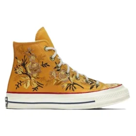 Chuck 70 High ”Parkway Floral Embroidery – Turmeric Gold”