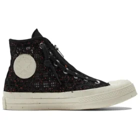 Chuck 70 High ”Speckled Black Crochet”