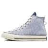 Chuck 70 High ”Washed Indigo Hickory Stripes”