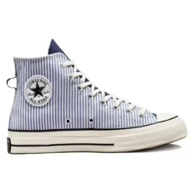 Chuck 70 High ”Washed Indigo Hickory Stripes”