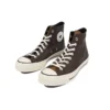 Chuck 70 Leather High ”Colorblock – Dark Root Brown”