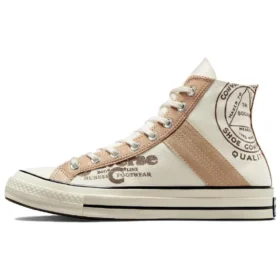 Chuck 70 Leather Overlay High ”Egret Champagne Tan”