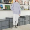 Chuck 70 Logo Embroidered Loose Hoodie Gråblå
