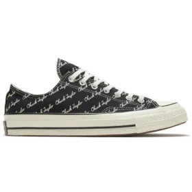 Chuck 70 Low ”Scripted Signature Print – Black Egret”