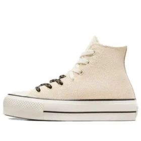 Chuck Taylor All Lift Canvas & Leather ”Beige White”