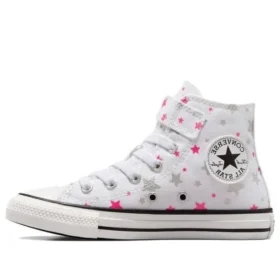 Chuck Taylor All Star 1V High Top ”White Pink Silver”