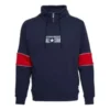 Chuck Taylor All Star Funnel Neck Quarter Zip Crew Sweatshirt Asiatiska storlekar ”Marinblå”