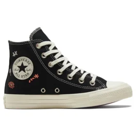 Chuck Taylor All Star High ”Broderat blommönster – Svart”