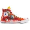 Chuck Taylor All Star High Handmålad ”Orange Red”
