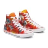 Chuck Taylor All Star High Handmålad ”Orange Red”