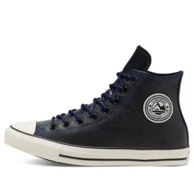 Chuck Taylor All Star High Tumbled Leather ”Black Hyper Royal”
